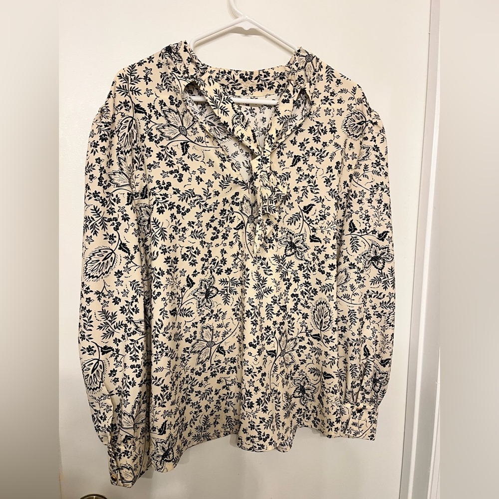 Loft Flower Print Top